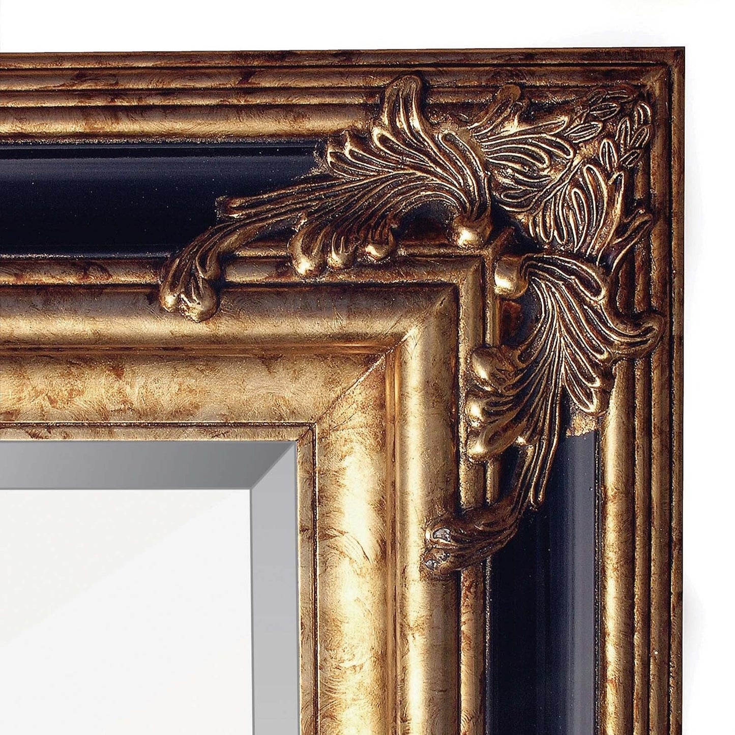 Ornate Mirror - Brass, Gold and Black