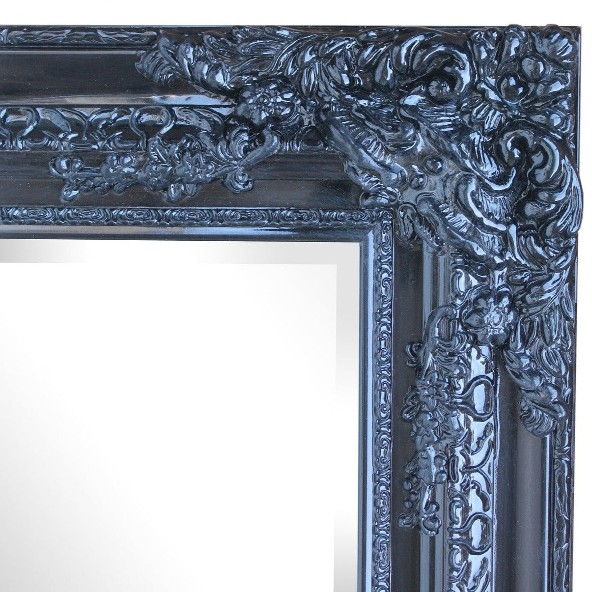 Ornate Mirror - Black