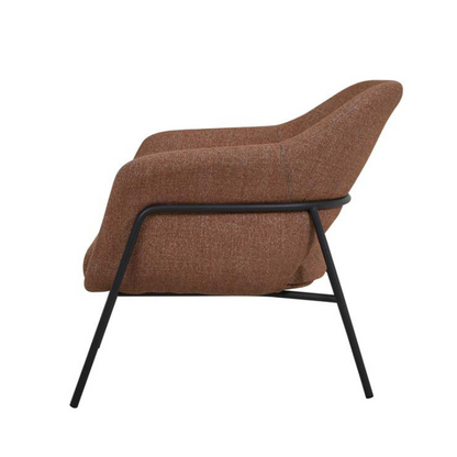 Vittoria Metal Leg Occasional Chair - Rust