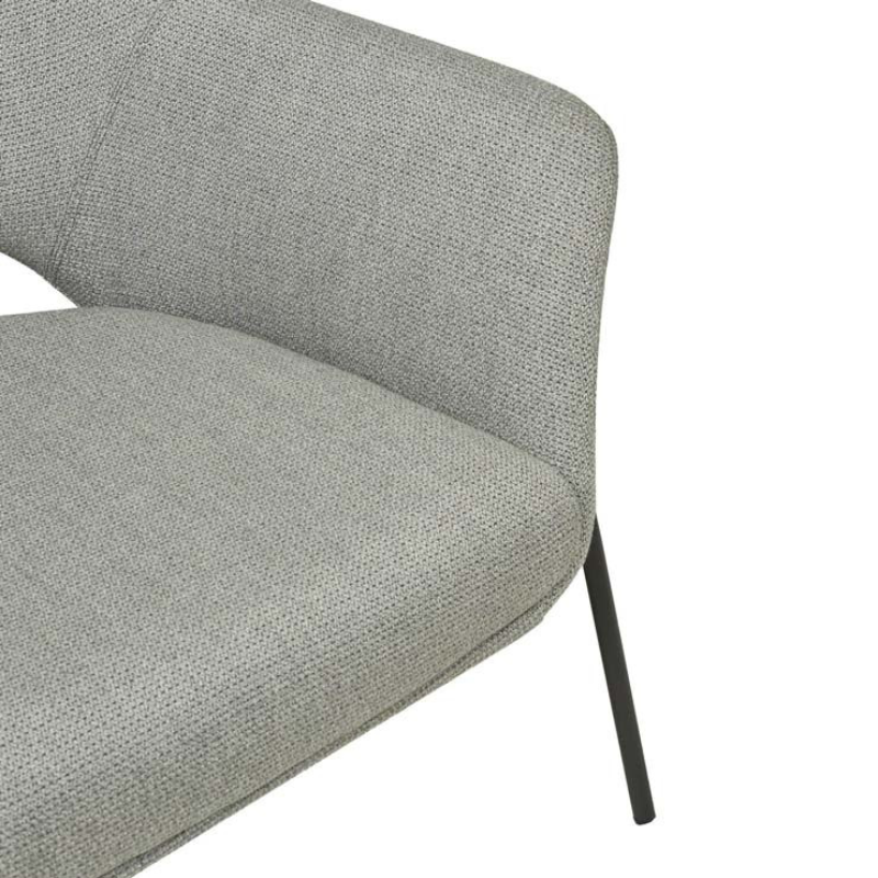 Vittoria Metal Leg Occasional Chair - Winter Grey