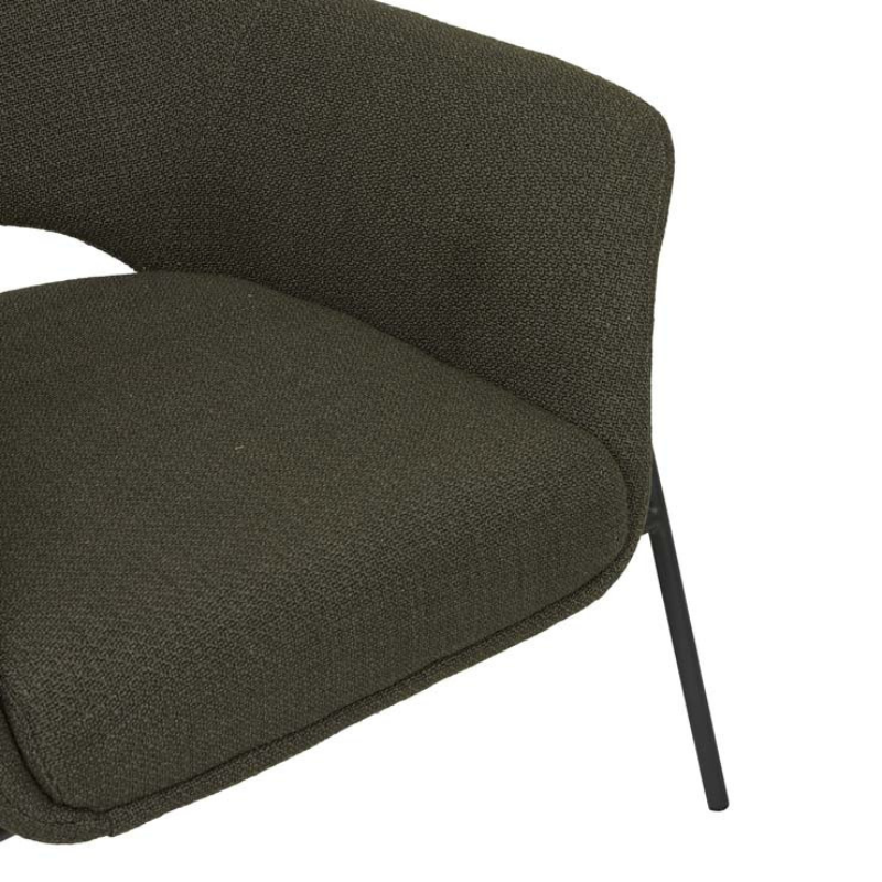 Vittoria Metal Leg Occasional Chair - Fern