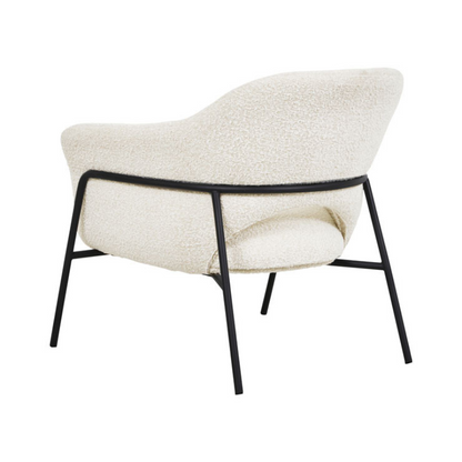 Vittoria Metal Leg Occasional Chair - Oat