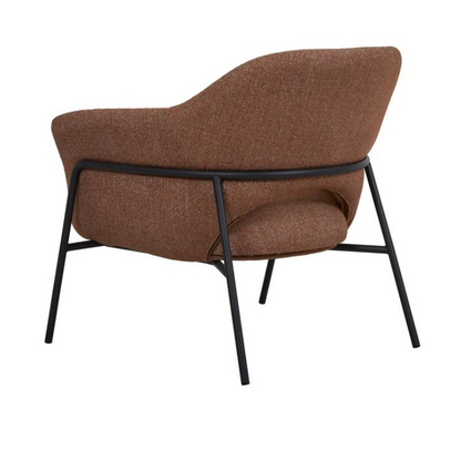 Vittoria Metal Leg Occasional Chair - Rust