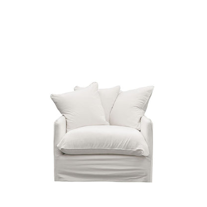 Lotus Slipcover Armchair - White