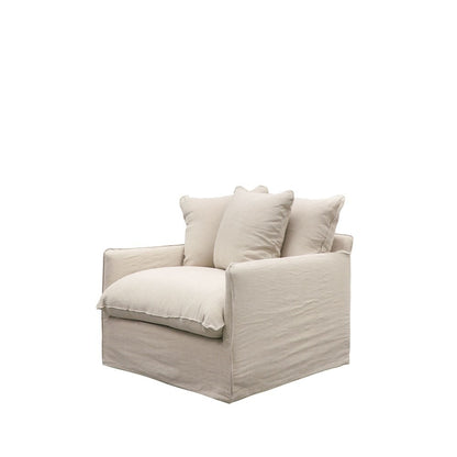 Lotus Slipcover Armchair - Oatmeal