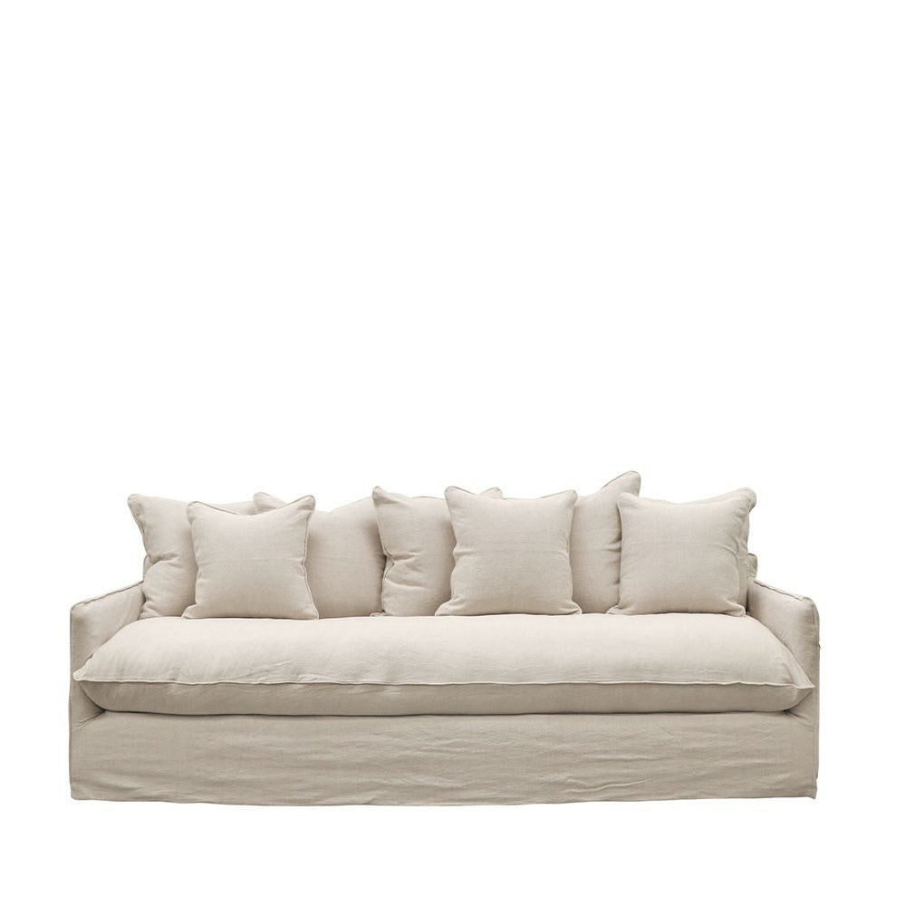 Lotus Slipcover 3 Seater Sofa - Oatmeal