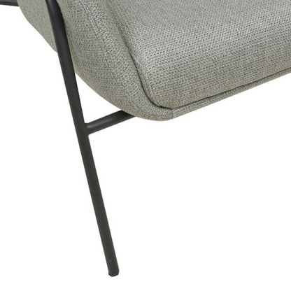 Vittoria Metal Leg Occasional Chair - Winter Grey