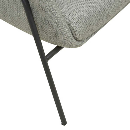 Vittoria Metal Leg Occasional Chair - Winter Grey