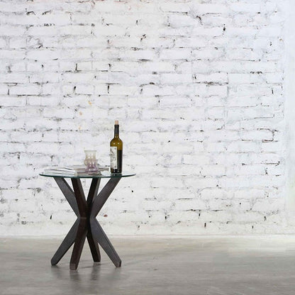 Cyrus side table with black legs