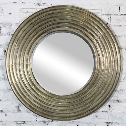 Lucius Wall Mirror - Aged Silver