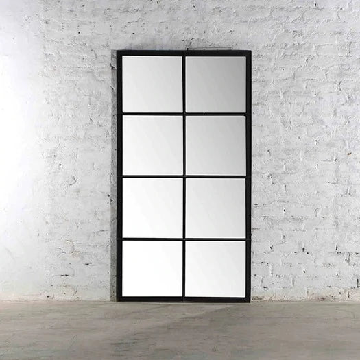 Loft Iron Frame Floor Mirror – 8 block