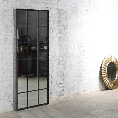Loft Iron Frame Floor Mirror – 18 block