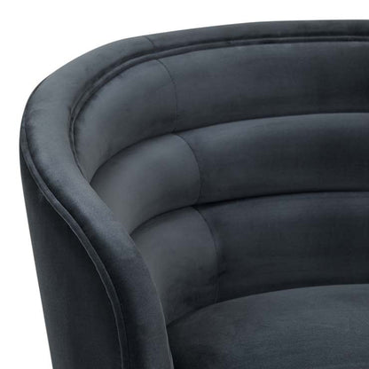 Luca Grand Swivel Occasional Chair - Blue Charcoal