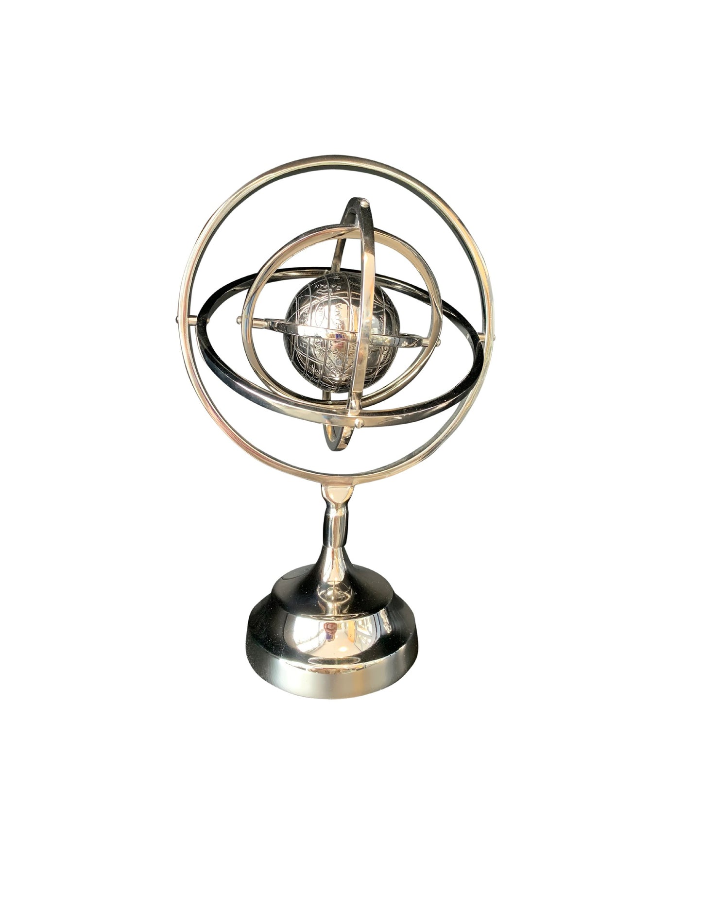Silver Armillary With Globe