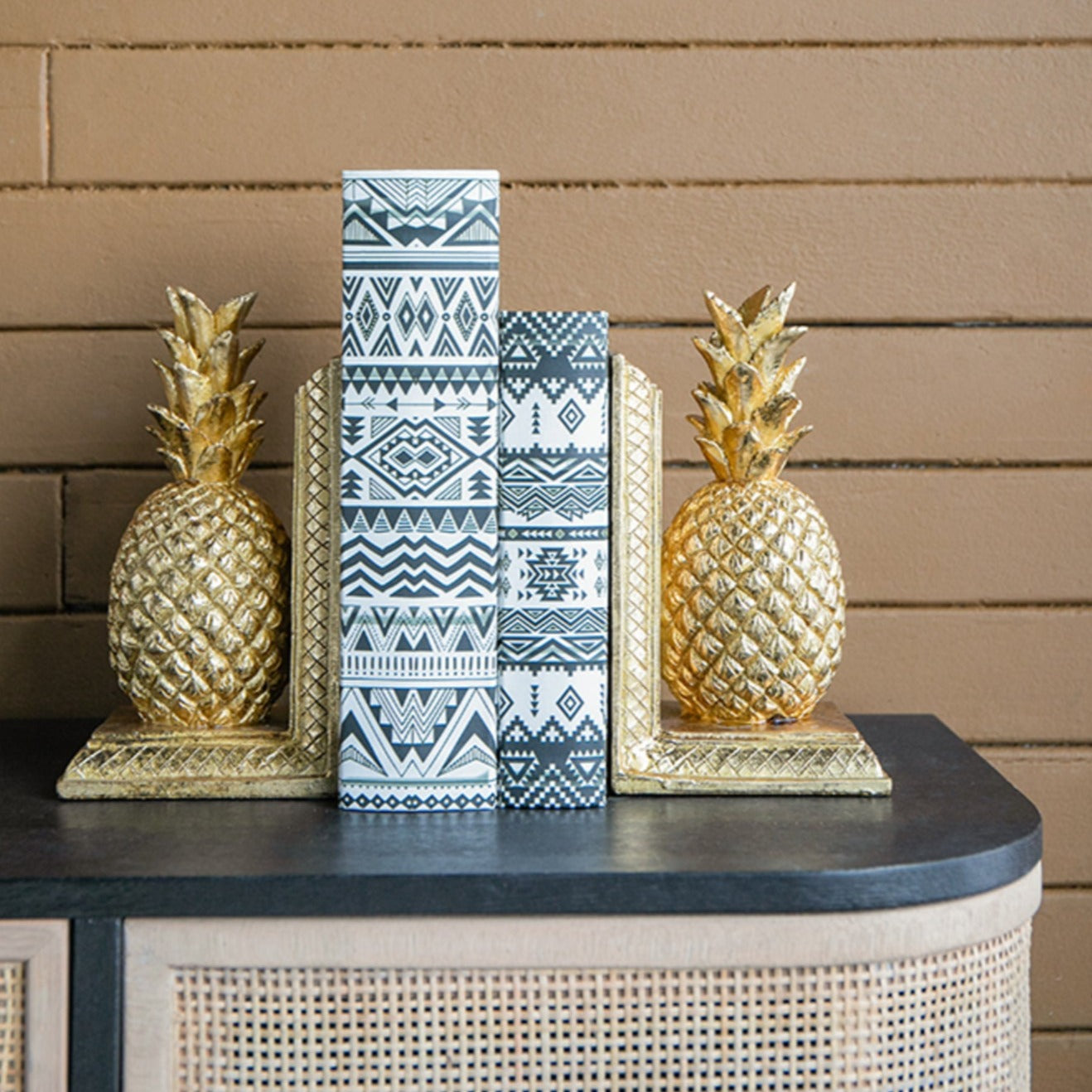 Pineapple Bookends - Pair
