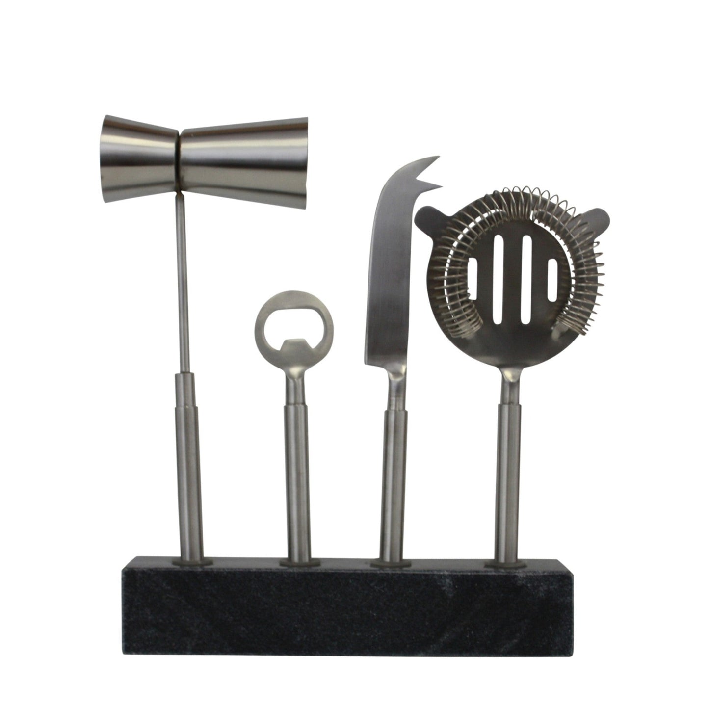 Cocktail Maker Set - Silver and Black Marble