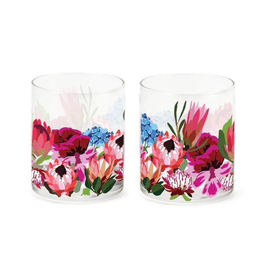 Cariso Botanic Blooms Glasses - Set of 4