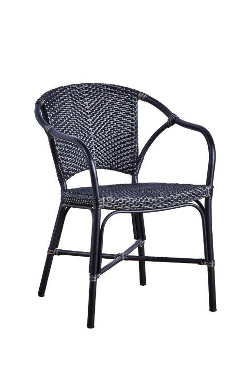 Valencia Exterior Arm Chair - Black
