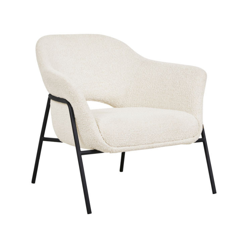 Vittoria Metal Leg Occasional Chair - Oat