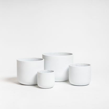 Rustie Planter Pots, White - Set of 4
